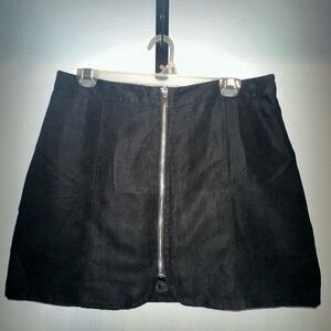 H&M Black Skirt with Front Zipper